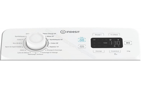 INDESIT TI612PUSH&GOFR - Panneau de commandes