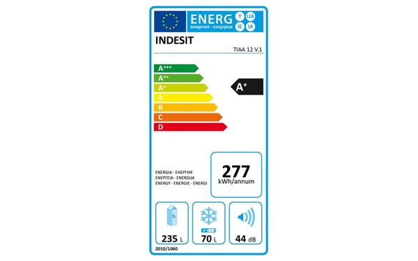 INDESIT TIAA 12 V.1 - &Eacute;tiquette &eacute;nergie