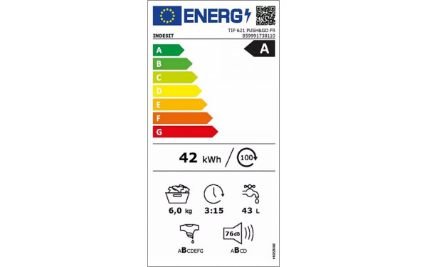 INDESIT TIP621PUSH&GOFR - &Eacute;tiquette &eacute;nergie v2