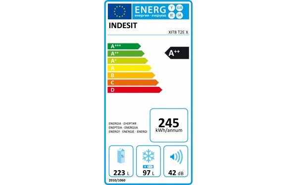 INDESIT XIT8T2EX - &Eacute;tiquette &eacute;nergie