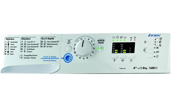 INDESIT XWA 81482X W FR - Panneau de commandes