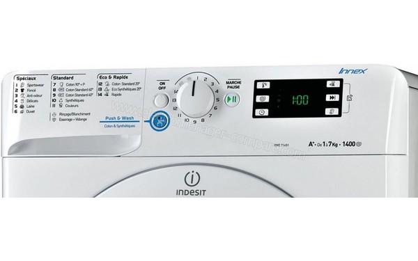 INDESIT XWE 71451W FR - Panneau de commandes