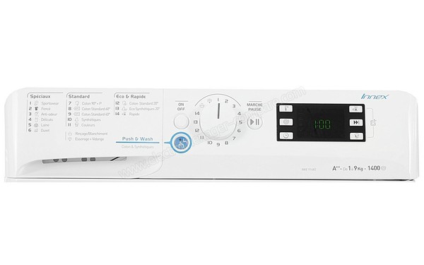 INDESIT XWE 91482X W (FR) - Panneau de commandes