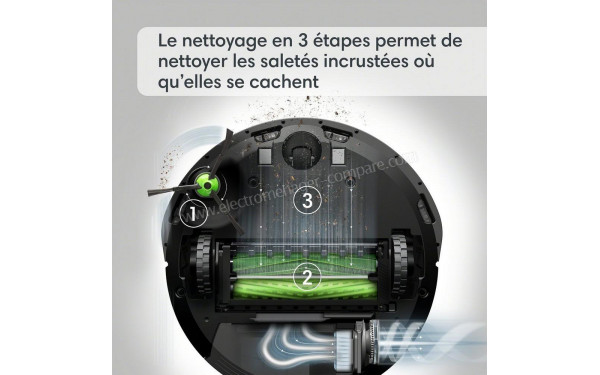 IROBOT Roomba j9+ j955840 - Nettoyage en 3 &eacute;tapes