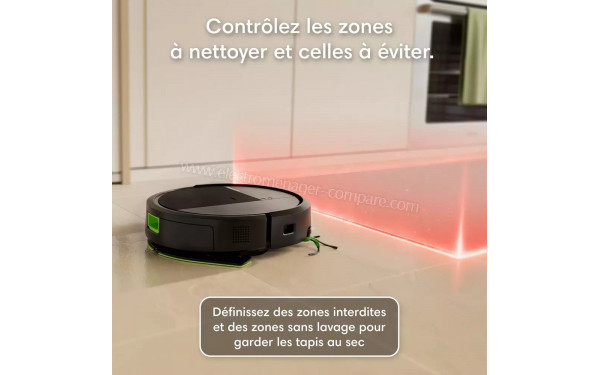 IROBOT Roomba 115 Combo Base AutoEmpty Blanc - Contr&ocirc;le des zones &agrave; nettoyer
