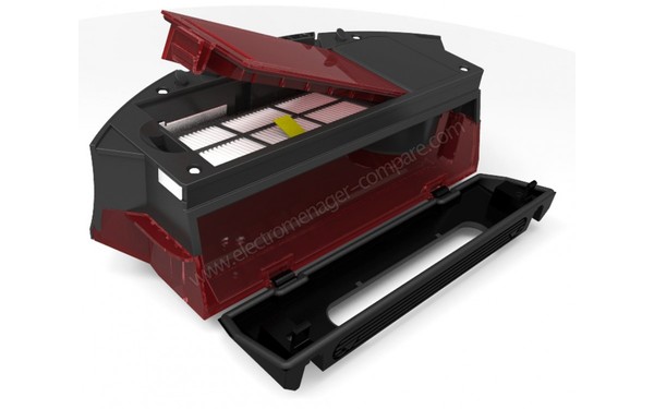 IROBOT Roomba 886 - Bac &agrave; poussi&egrave;re et filtre (cr&eacute;dit : Darty)