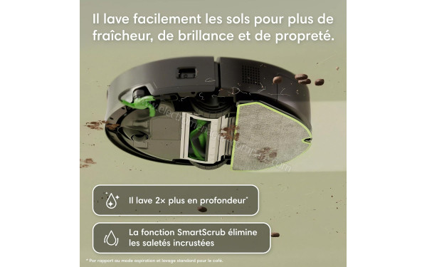 IROBOT Roomba 115 Combo Noir - Vue du dessous