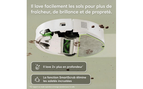 IROBOT Roomba 115 Combo Blanc - Vue du dessous