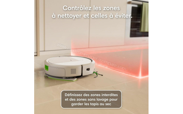 IROBOT Roomba 115 Combo Blanc - Contr&ocirc;le des zones &agrave; nettoyer