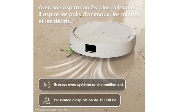 IROBOT Roomba 115 Combo Blanc - Aspiration puissante