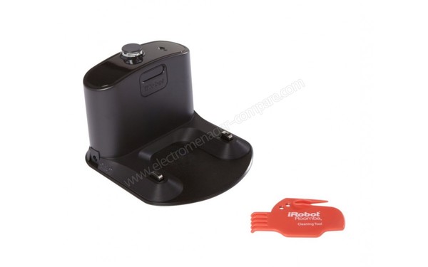 IROBOT Roomba 620 - Station de charge et racloir (cr&eacute;dit : Boulanger)