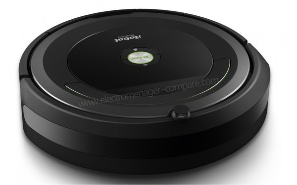 IROBOT Roomba 696 - Vue 3/4 gauche arri&egrave;re (cr&eacute;dit : Darty)