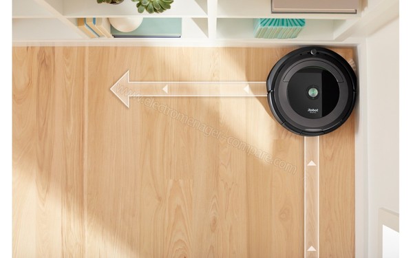IROBOT Roomba 696 - D&eacute;tection des coins (Cr&eacute;dit : Darty)