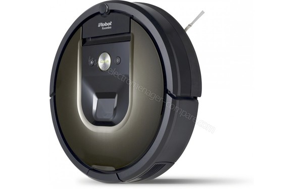 IROBOT Roomba 980 - Vue 3/4 droite (cr&eacute;dit : Boulanger)