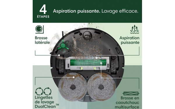 IROBOT Roomba Plus 405 Combo AutoWash Dock Noir - Mise en situation