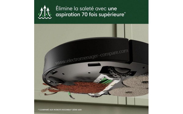 IROBOT Roomba Plus 405 Combo AutoWash Dock Noir - Aspiration puissante