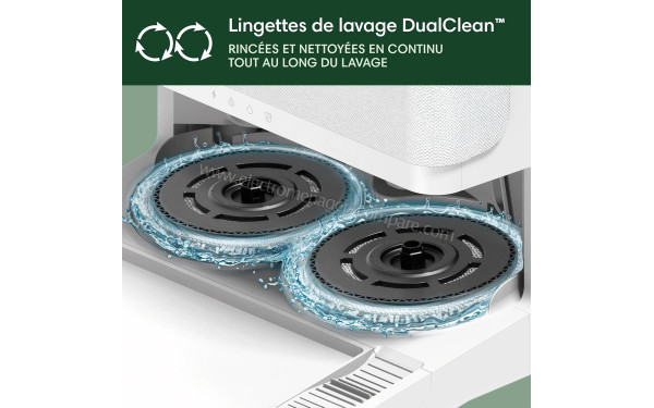 IROBOT Roomba Plus 405 Combo AutoWash Dock Blanc - Lingettes de lavage DualClean
