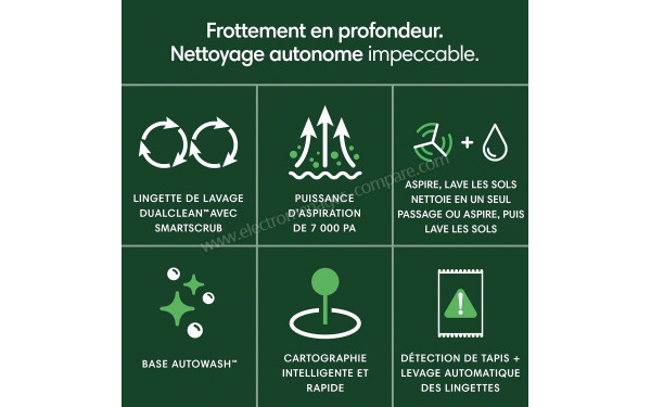 IROBOT Roomba Plus 405 Combo AutoWash Dock Blanc - Mise en situation