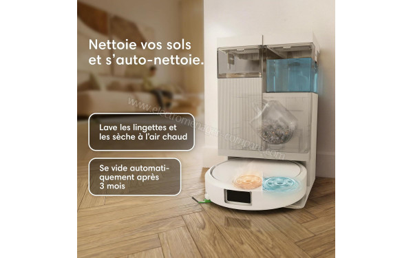 IROBOT Roomba Plus 416 Combo AutoWash Dock Blanc - Mise en situation