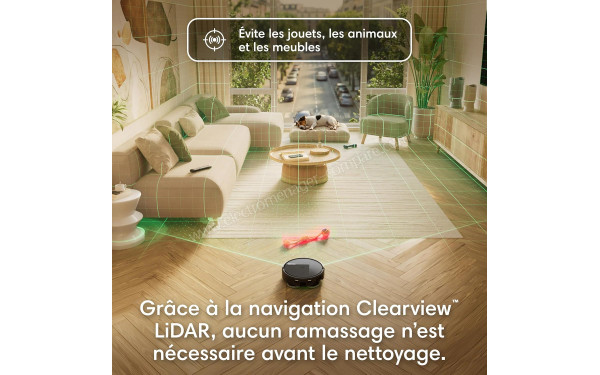 IROBOT Roomba Plus 415 Combo AutoWash Dock Noir - Syst&egrave;me de cartographie LIDAR ClearView