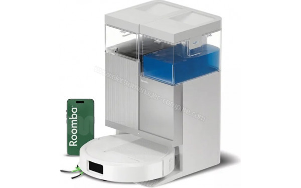 IROBOT Roomba Plus 415 Combo AutoWash Dock Blanc - Vue d'ensemble
