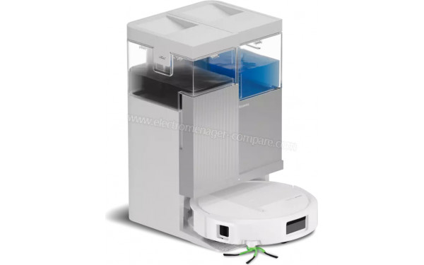 IROBOT Roomba Plus 415 Combo AutoWash Dock Blanc - Vue de 3/4 gauche sur la station de chargement
