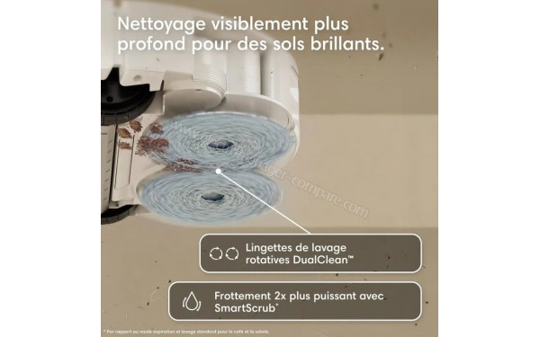 IROBOT Roomba Plus 415 Combo AutoWash Dock Blanc - Vue du dessous