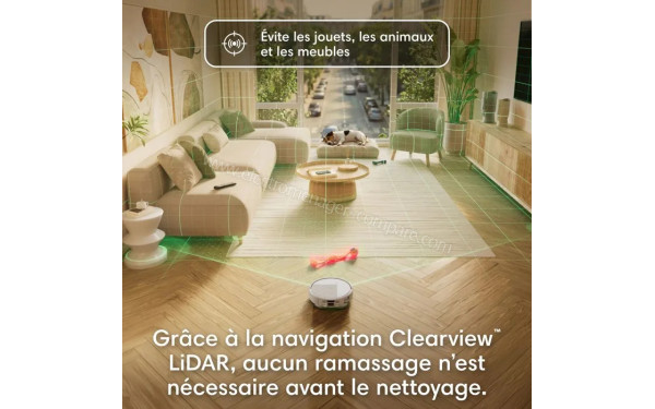 IROBOT Roomba Plus 415 Combo AutoWash Dock Blanc - Syst&egrave;me de cartographie LIDAR ClearView