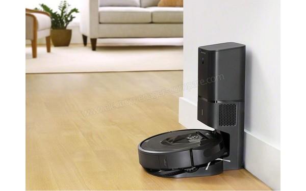 IROBOT Roomba i7+ i7550 - Vue 3/4 droite bac de vidage automatique