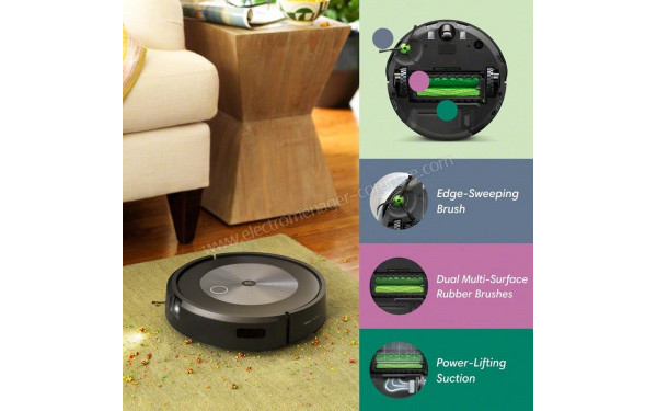 IROBOT Roomba J7+ J7558 - Nettoyage en trois &eacute;tapes