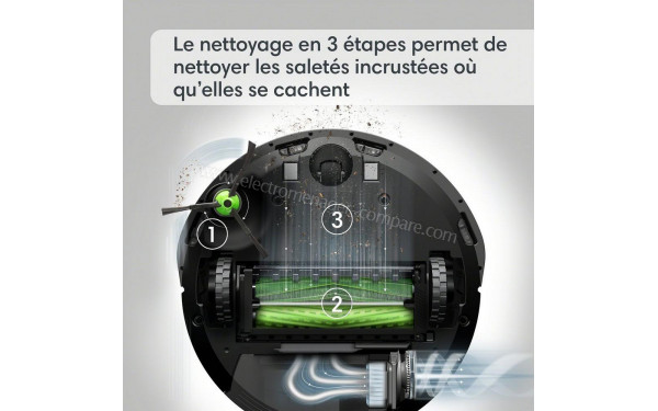IROBOT Roomba j9 j915840 - Nettoyage en 3 &eacute;tapes