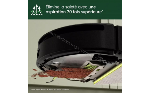 IROBOT Roomba 205 DustCompactor Combo Blanc - Vue du dessous