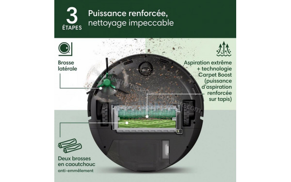 IROBOT Roomba Max 705 Vac Noir - Vue du dessous