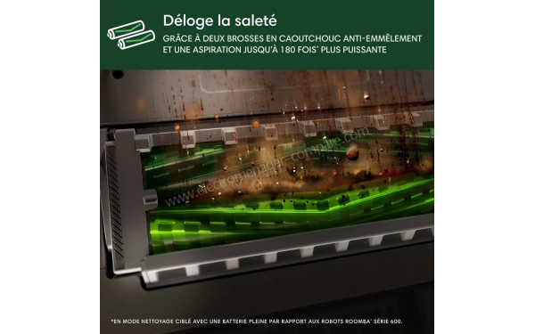 IROBOT Roomba Max 705 Vac Noir - Brosses en caoutchouc anti-emm&ecirc;lement