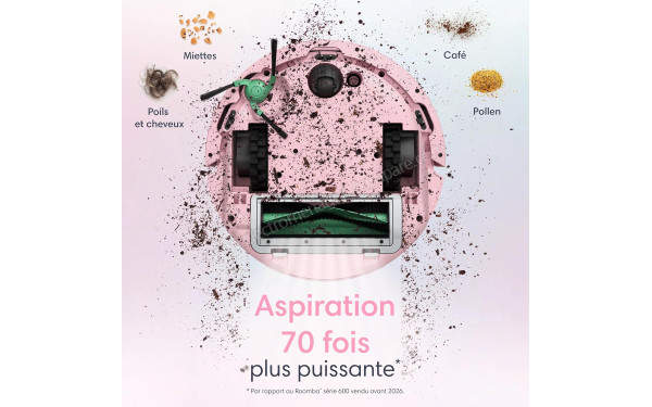 IROBOT Roomba Mini Rose - Aspiration puissante