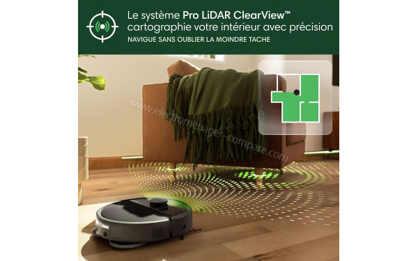 IROBOT Roomba Plus 506 Combo AutoWash Noir - Syst&egrave;me de cartographie LIDAR ClearView