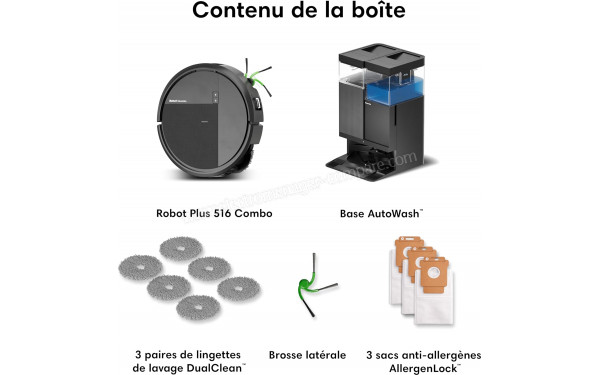 IROBOT Roomba Plus 516 Combo AutoWash Noir - Accessoires