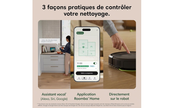 IROBOT Roomba Plus 516 Combo AutoWash Noir - Application pour smartphones ou tablettes
