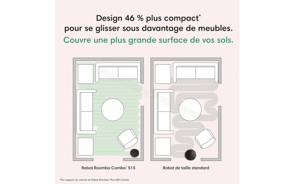 IROBOT Roomba Plus 516 Combo AutoWash Noir - Mise en situation