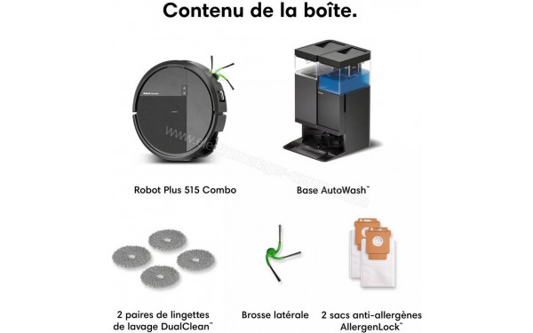 IROBOT Roomba Plus 515 Combo AutoWash Dock Noir - Accessoires