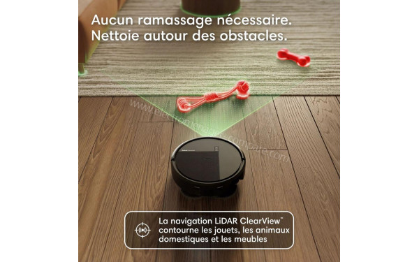 IROBOT Roomba Plus 515 Combo AutoWash Dock Noir - Syst&egrave;me de cartographie LIDAR ClearView