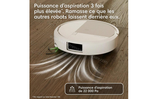 IROBOT Roomba Plus 515 Combo AutoWash Dock Blanc - Puissance d'aspiration