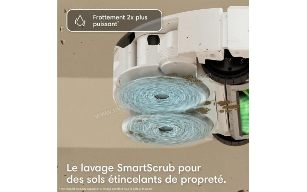 IROBOT Roomba Plus 515 Combo AutoWash Dock Blanc - Fonction de nettoyage SmartScrub