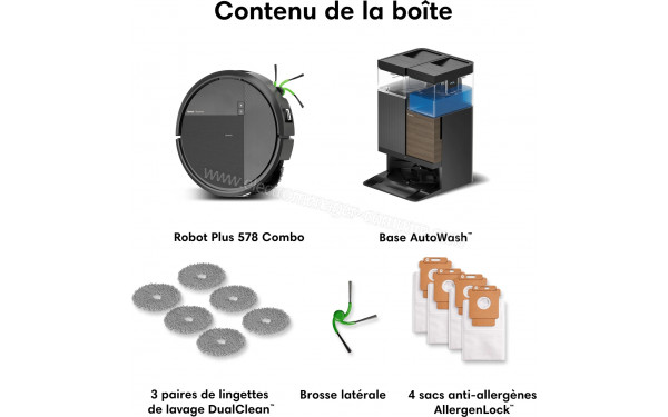IROBOT Roomba Plus 578 Combo AutoWash Noir - Accessoires
