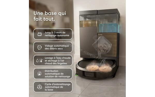 IROBOT Roomba Plus 578 Combo AutoWash Noir - Mise en situation