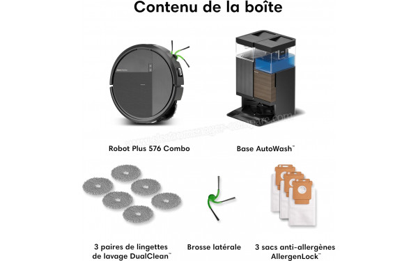 IROBOT Roomba Plus 576 Combo AutoWash Noir - Accessoires