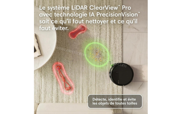 IROBOT Roomba Plus 576 Combo AutoWash Noir - Syst&egrave;me de cartographie LIDAR ClearView