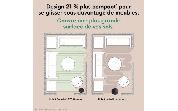 IROBOT Roomba Plus 575 Combo AutoWash Noir - Mise en situation