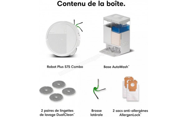 IROBOT Roomba Plus 575 Combo AutoWash Blanc - Accessoires