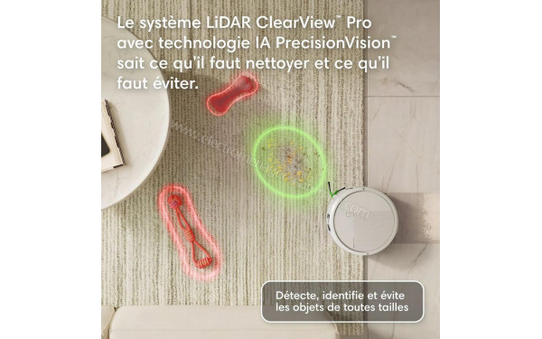 IROBOT Roomba Plus 575 Combo AutoWash Blanc - Syst&egrave;me LiDAR ClearView Pro avec technologie IA PrecisionVision